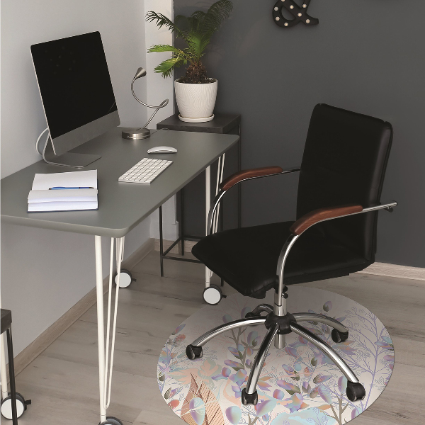Bureaustoelmat Pastel bladeren