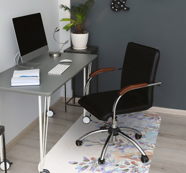 Bureaustoelmat Pastel bladeren
