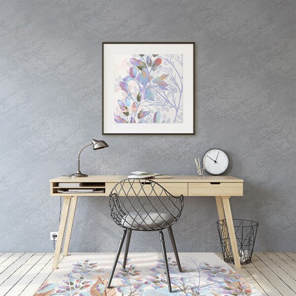 Bureaustoelmat Pastel bladeren
