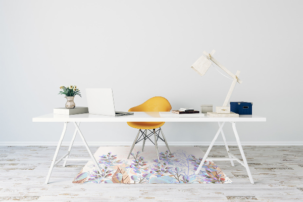 Bureaustoelmat Pastel bladeren