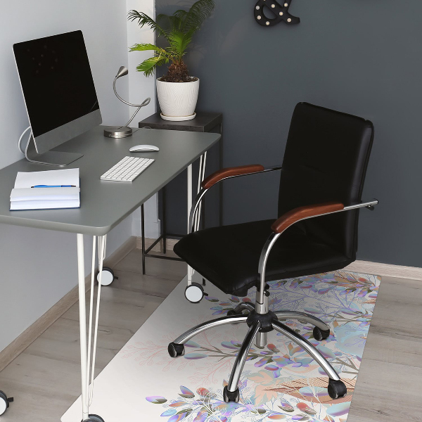 Bureaustoelmat Pastel bladeren