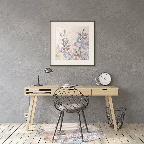 Bureaustoelmat Pastel bladeren