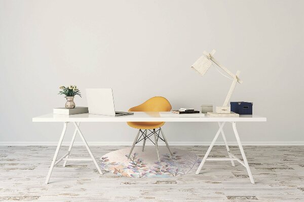Bureaustoelmat Pastel bladeren