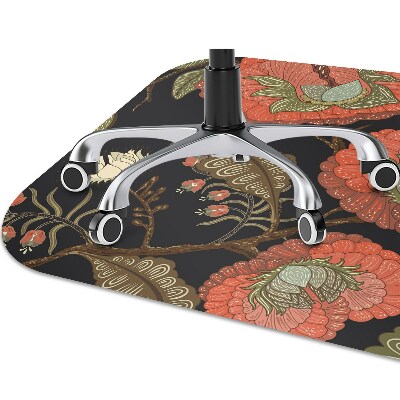 Bureaustoelmat Retro bloemen