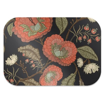 Bureaustoelmat Retro bloemen