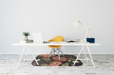 Bureaustoelmat Retro bloemen