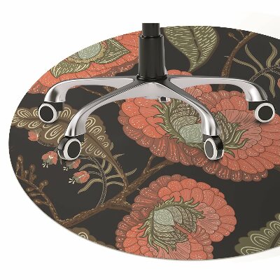 Bureaustoelmat Retro bloemen