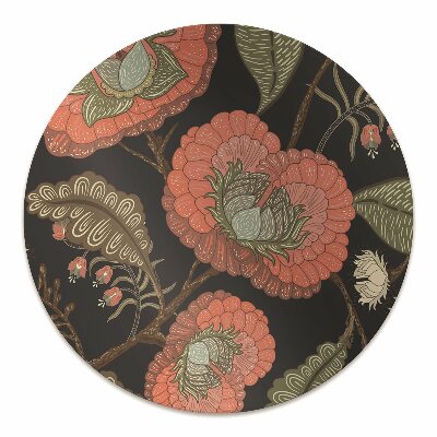 Bureaustoelmat Retro bloemen