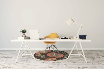 Bureaustoelmat Retro bloemen