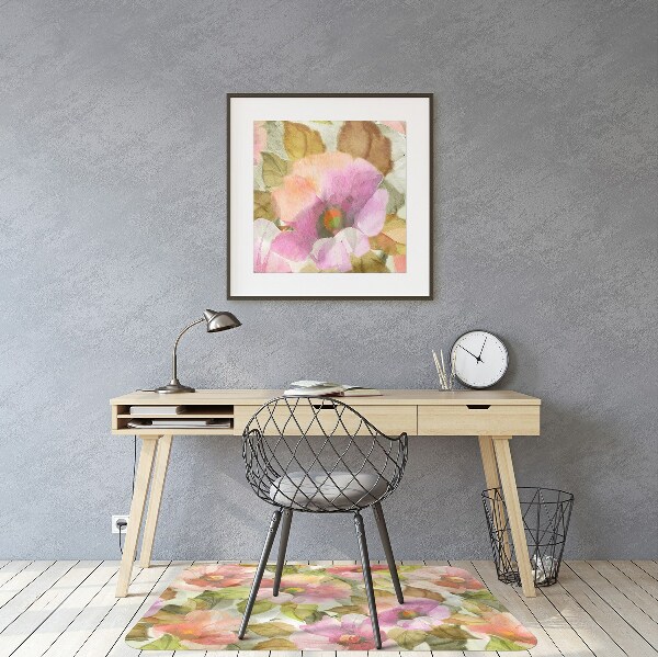 Vloerbeschermer Geschilderde bloemen