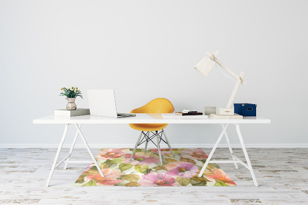 Vloerbeschermer Geschilderde bloemen