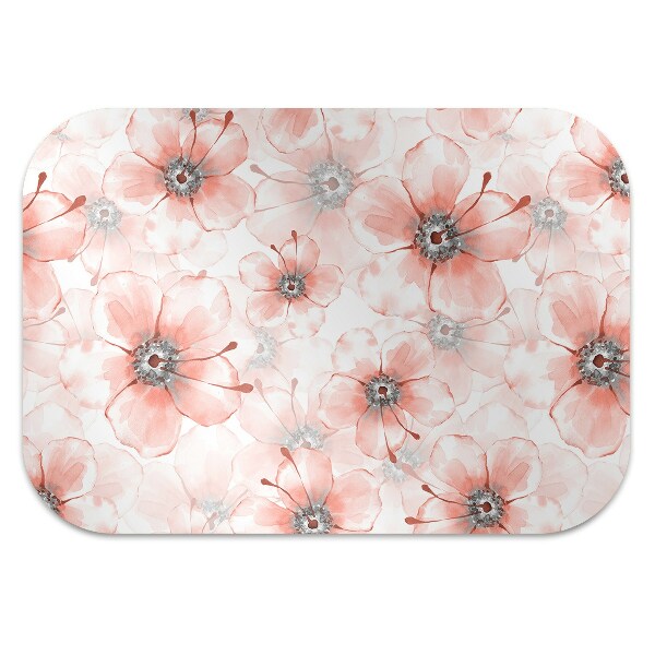 Vloerbeschermer Oranje bloemen