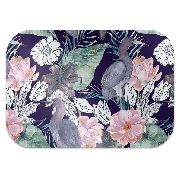 Vloerbeschermer Vogels in bloemen