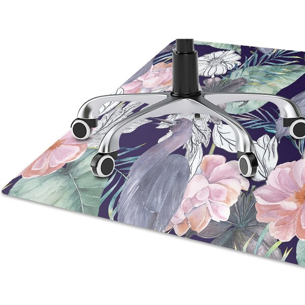 Vloerbeschermer Vogels in bloemen