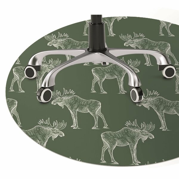Vloerbeschermer bureaustoel Elk op een groene achtergrond