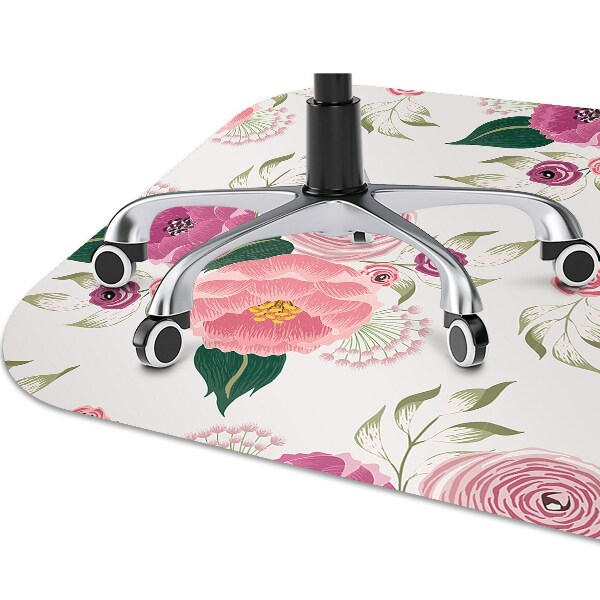 Vloerbeschermer Roze bloemen