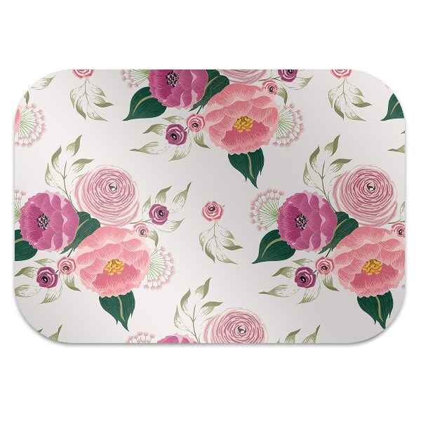 Vloerbeschermer Roze bloemen