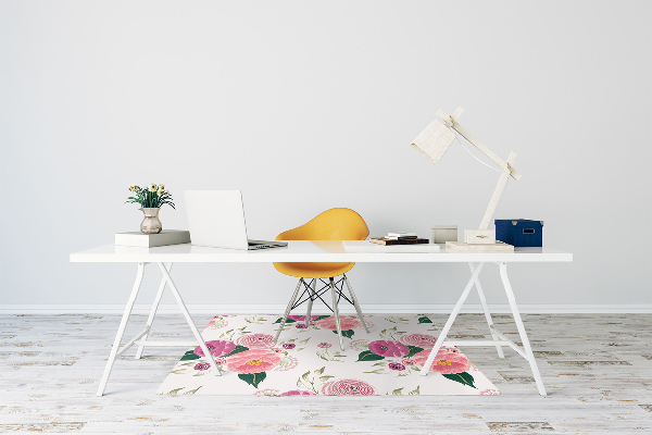 Vloerbeschermer Roze bloemen