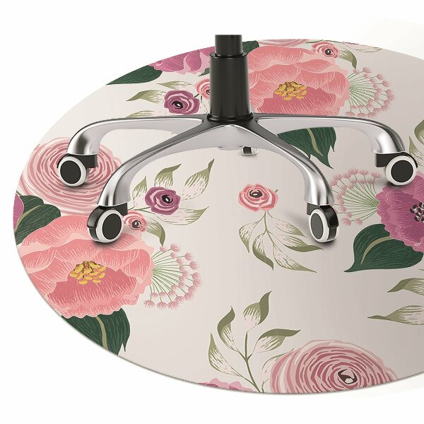 Vloerbeschermer Roze bloemen
