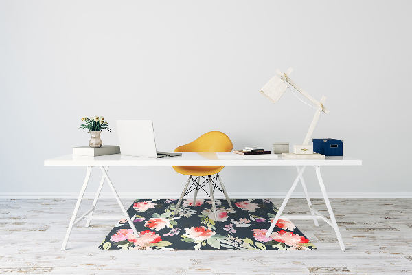 Vloerbeschermer Geschilderde bloemen