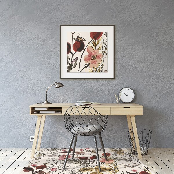 Mótif bureaustoelmat Veldbloemen