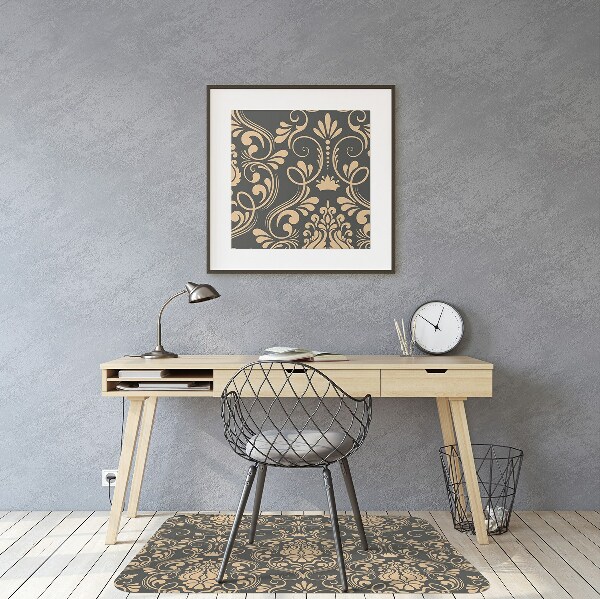 Bureaustoelmat Gouden ornament