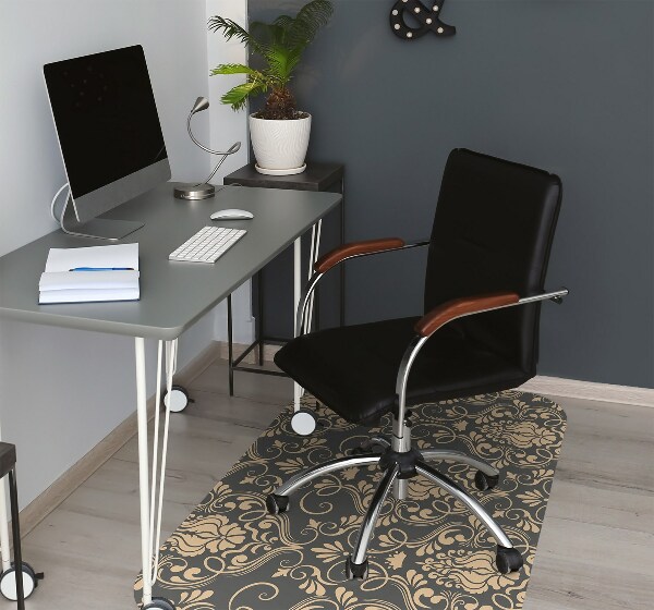 Bureaustoelmat Gouden ornament