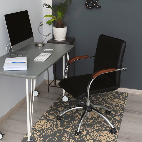 Bureaustoelmat Gouden ornament