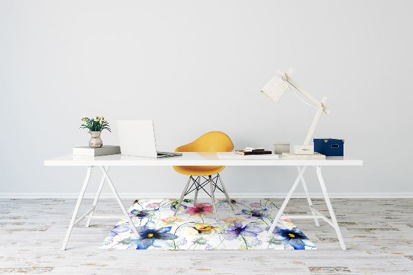 Mótif bureaustoelmat Veldbloemen