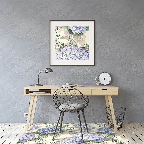 Bureaustoelmat Hortensia