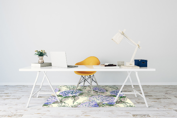 Bureaustoelmat Hortensia