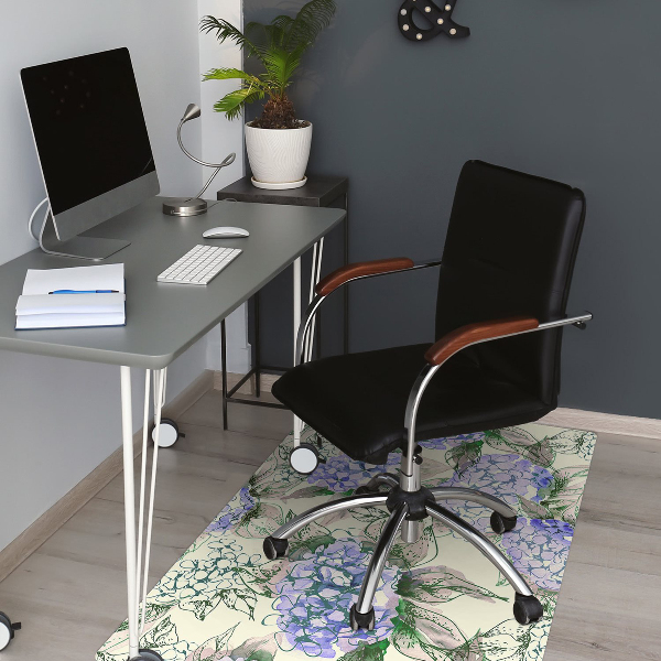 Bureaustoelmat Hortensia