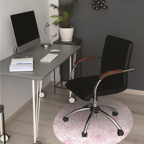 Mótif vloerbeschermer Roze bloemen