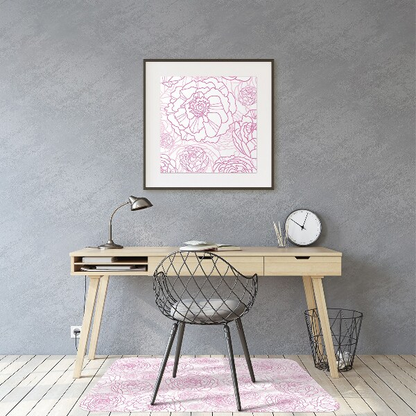 Mótif vloerbeschermer Roze bloemen