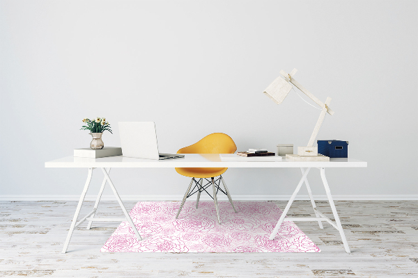 Mótif vloerbeschermer Roze bloemen