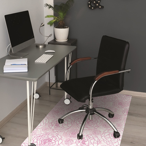 Mótif vloerbeschermer Roze bloemen