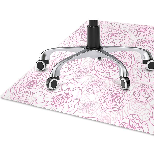 Mótif vloerbeschermer Roze bloemen