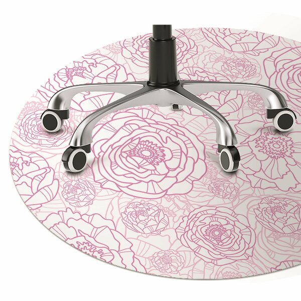Mótif vloerbeschermer Roze bloemen