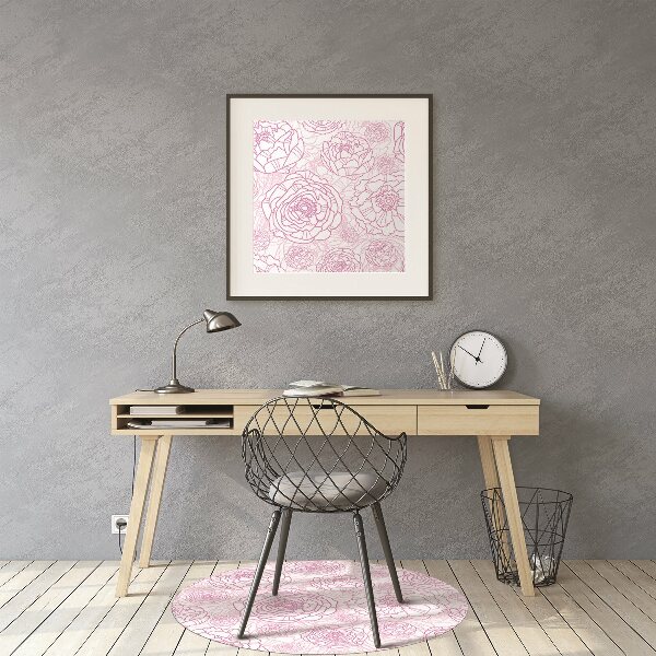 Mótif vloerbeschermer Roze bloemen