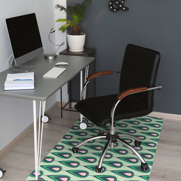 Bureaustoelmat Groene tranen