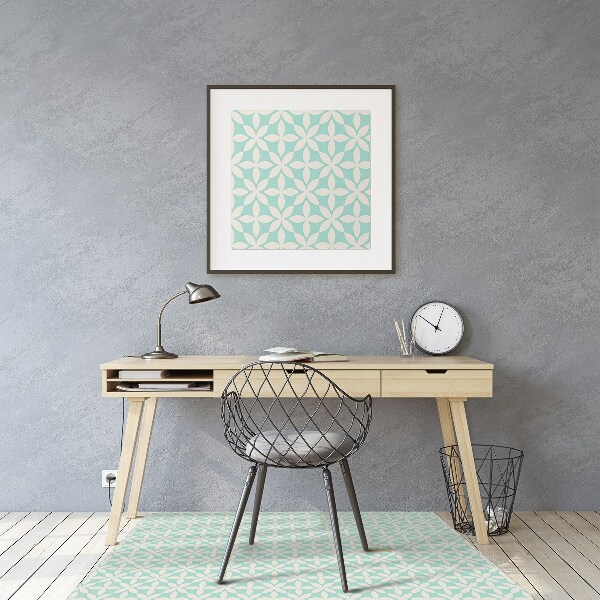 Mótif vloerbeschermer Wit en blauw patroon