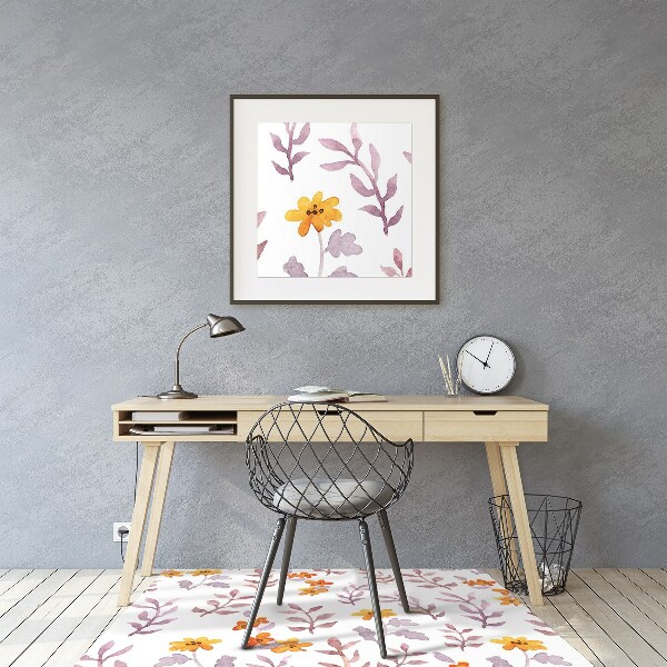 Vloerbeschermer Geschilderde bloemen