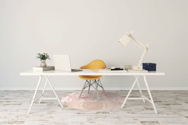 Bureaustoelmat Witte rozen