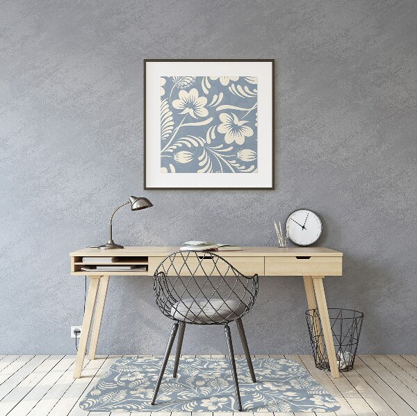 Vloerbeschermer Blauw ornament
