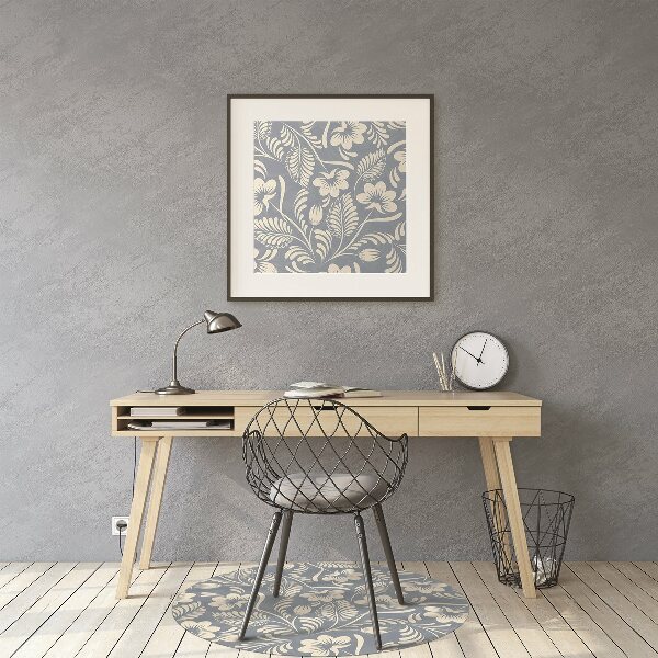Vloerbeschermer Blauw ornament