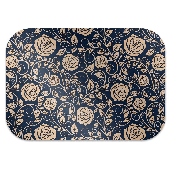 Bureaustoelmat Vintage gouden rozen