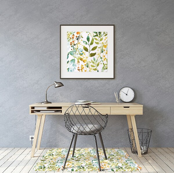 Mótif bureaustoelmat Boho -bloemen