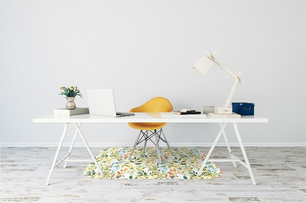 Mótif bureaustoelmat Boho -bloemen