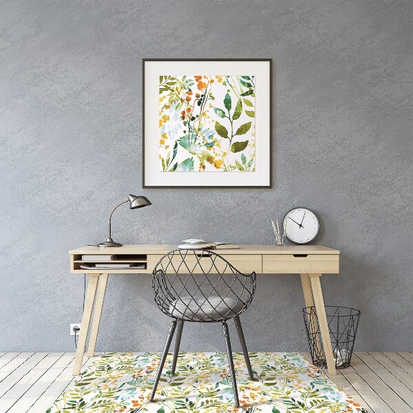 Mótif bureaustoelmat Boho -bloemen