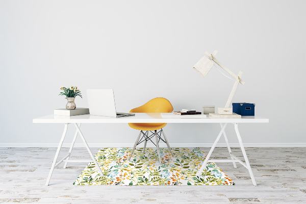 Mótif bureaustoelmat Boho -bloemen